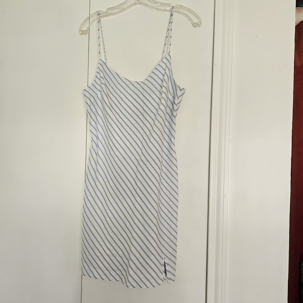 ASOS Blue and White Striped Dress